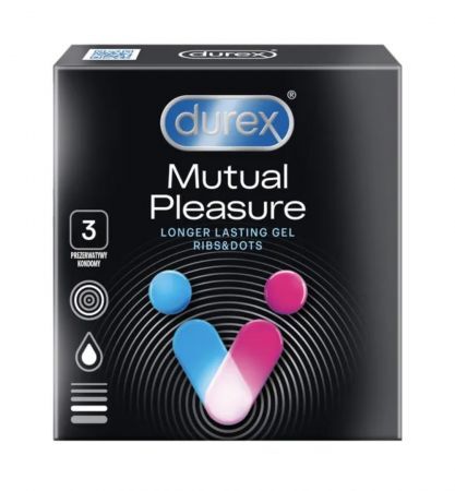 Durex Mutual Pleasure Prezerwatywy, 3 sztuki