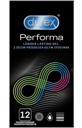 Durex Performa Prezerwatywy przedłużające stosunek, 12 sztuk