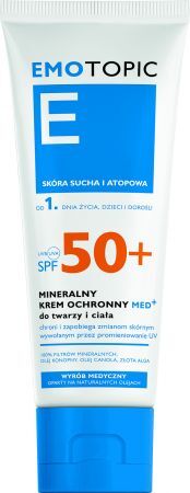 Emotopic, mineralny krem ochronny do twarzy i ciała, SPF 50+, 75 ml