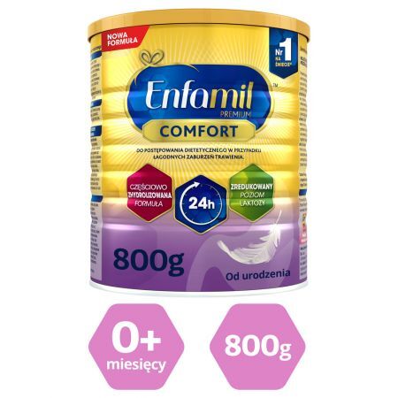 Enfamil Premium Comfort do postępowania dietetycznego w przypadku łagodnych zaburzeń trawienia, 800 g