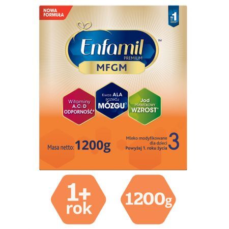 Enfamil Premium MFGM 3 Mleko modyfikowane powyżej 1. roku życia, 1200 g