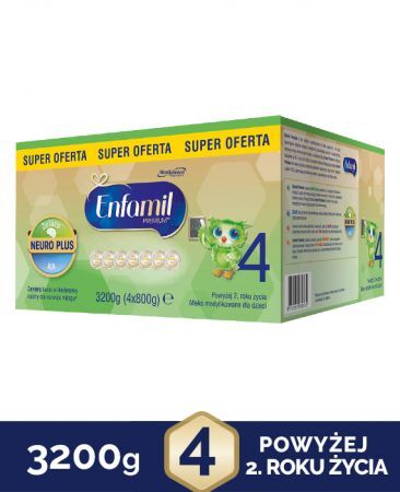 Enfamil Premium MFGM 4 Mleko modyfikowane dla dzieci powyżej 2 roku życia, 3200 g