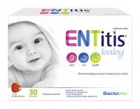 Entitis Baby saszetki o smaku truskawkowym dla dzieci i niemowląt od 6. miesiąca życia, 30 sztuk