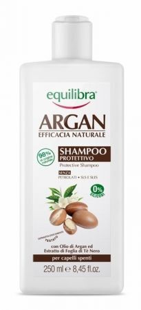 Equilibra Argan szampon ochronny do włosów osłabionych, 250 ml (data ważności: 30.01.2023r)