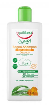 Equilibra Baby Delikatny szampon do włosów i ciała dla dzieci, 250 ml