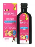 EstroVita Kids Omega 3-6-9 o smaku malinowym, 150 ml