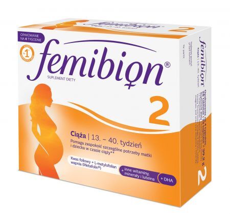 Femibion 2 Ciąża 13-40 tydzień, 28 tabletek + 28 kapsułek (data ważności: 31.10.2023)