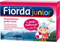 Fiorda Junior o smaku malinowym, 15 pastylek