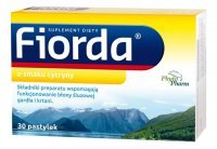 Fiorda o smaku cytryny, 30 pastylek (data ważności: 30.04.2022)