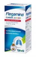 Flegamina Classic Junior o smaku truskawkowym 2 mg/5 ml syrop, 120 ml