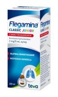 Flegamina Classic Junior o smaku truskawkowym 2 mg/5 ml syrop, 200 ml