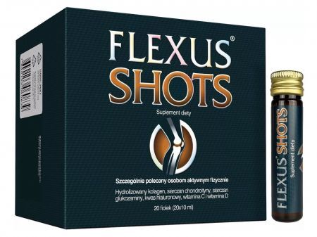 Flexus Shots utrzymanie zdrowych kości i mięśni, 20 fiolek x 10 ml