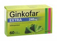 Ginkofar Extra 240 mg wyciąg z liści miłorzębu japońskiego, 60 tabletek