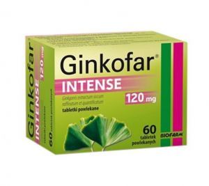 Ginkofar Intense 120 mg wyciąg z liści miłorzębu japońskiego, 60 tabletek