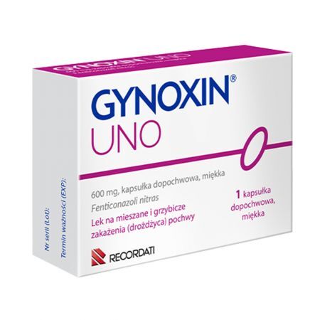 Gynoxin Uno 600 mg, 1 kapsułka dopochwowa