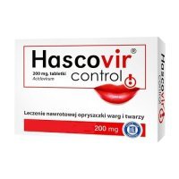 Hascovir Control 200 mg lek na opryszczkę, 25 tabletek