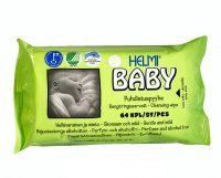 Helmi Baby hipoalergiczne i ekologiczne chusteczki nawilżane, 64 sztuki