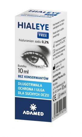 Hialeye Free 0,2% Nawilżające krople do oczu, 10 ml