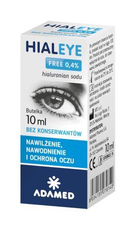 Hialeye Free 0,4% Nawilżające krople do oczu, 10 ml