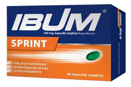 IBUM 200 mg SPRINT lek przeciwbólowy, 60 kapsułek