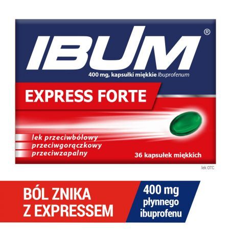 IBUM Express 400 mg lek przeciwbólowy, 36 kapsułek