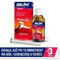 IBUM Forte zawiesina 200 mg/ 5 ml lek przeciwgorączkowy o smaku malinowym, 100 g