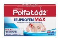 Ibuprofen MAX 400 mg Polfa Łódź, 50 tabletek