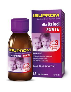 IBUPROM dla dzieci Forte o smaku truskawkowym, 100 ml