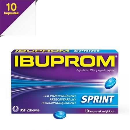 IBUPROM Sprint Caps, 10 kapsułek (data ważności: 30.10.2022)
