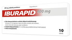 Iburapid 400 mg lek przeciwbólowy, przeciwgorączkowy, 10 tabletek