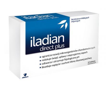Iladian Direct Plus na infekcje intymne, 10 tabletek dopochwowych