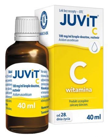 Juvit C krople dla dzieci wzmacniające odporność, 40 ml