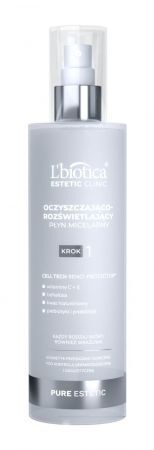 L’biotica ESTETIC CLINIC Pure Estetic Oczyszczająco-rozświetlający płyn micelarny, 200 ml