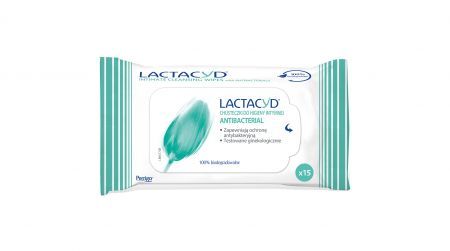 Lactacyd Antibacterial chusteczki do higieny intymnej, 15 sztuk