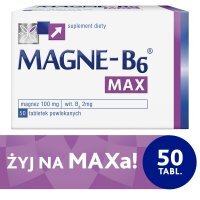 MAGNE B6 Max, 50 tabletek (data ważności: 31.03.2022)
