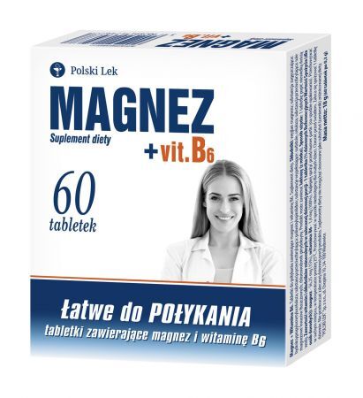 Magnez + witamina B6, 60 tabletek  /Polski Lek/