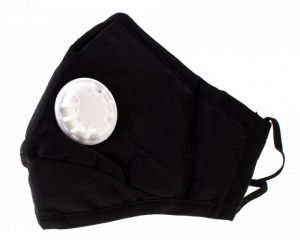 Maska antysmogowa z filtrem N99, Alexpo, czarna, bawełniana, 1 sztuka