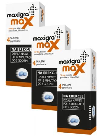 Maxigra Max 50 mg, 4 tabletki
