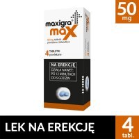 Maxigra Max 50 mg, 4 tabletki