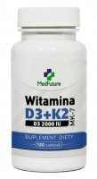 MedFuture Witamina D3 2000 IU + K2, 120 tabletek