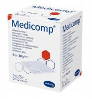 Medicomp Kompresy jałowe z włókniny 5 x 5 cm, 25 x 2 sztuk