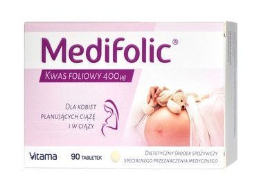Medifolic Kwas foliowy 400 ug, 90 tabletek