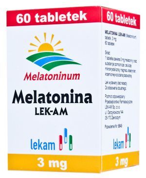 Melatonina LEK-AM 3 mg na zaburzenia snu, 60 tabletek