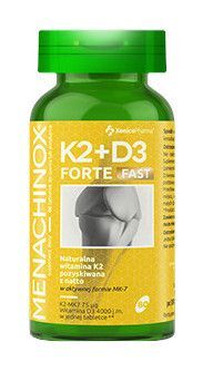 Menachinox K2 + D3 Forte Fast, 60 tabletek do ssania