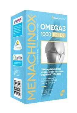 Menachinox Omega3 1000 K2 + D3, 30 kapsułek
