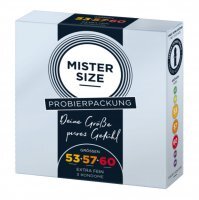 MISTER SIZE Pakiet próbny Mix prezerwatyw o rozmiarach: 53/57/60 mm, 3 sztuki