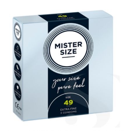MISTER SIZE Prezerwatywy rozmiar 49 mm, 3 sztuki