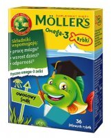 Mollers Omega-3 Rybki owocowe, 36 sztuk