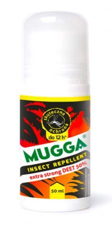 MUGGA Extra Strong DEET 50% roll-on na komary i kleszcze, 50 ml