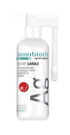 Nanobiotic Med+ Silver Ag Gardło spray na infekcje jamy ustnej, 30 ml